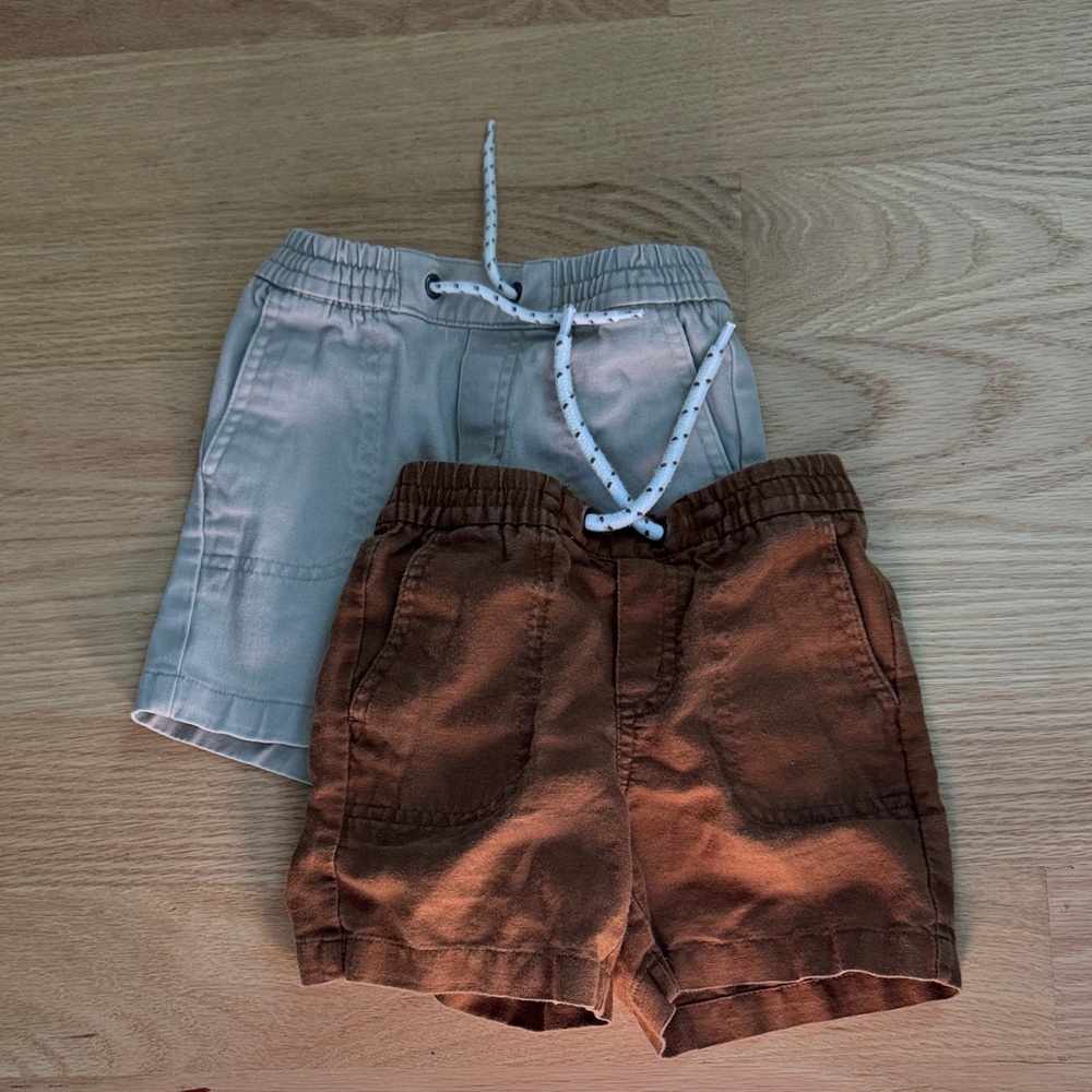 Janie and Jack Khaki and Brown Kids Shorts, 18-24M